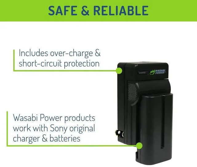 Alt view image 3 of 6 - Battery (2-Pack) and Charger for Sony NP-F330, NP-F530, NP-F550, NP-F570 (L Series) and CN-160, CN-216, CN126 Series & Atomos Ninja V, Shinobi, Shogun 7, BMPCC 6K Pro and More