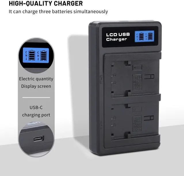 Alt view image 6 of 7 - 2-Pack NP-FH50 Battery with Dual Charger for Sony DSLRA230 DSC-HX1