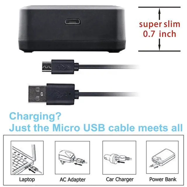 Alt view image 5 of 5 - Battery x3 + Charger for Sony NP-BX1 HDR-AS200V HDR-AS30 HDR-AS300 HDR-AS50 HDR-CX240 HDR-CX405 HDR-CX440 HDR-GW66 HDR-GWP88 HDR-MV1 HDR-PJ240 HDR-PJ270 HDR-PJ405 HDR-PJ410 HDR-PJ440 DSC-HX99