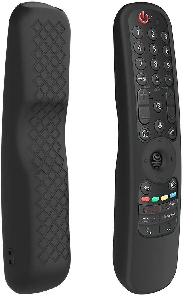 Main image of MR21GC Remote Cover, Case Replacement for LG AN-MR21GA / AN-MR21GC Magic Remote Control 2021, Black Funda de Silicona Protectora with Lanyard