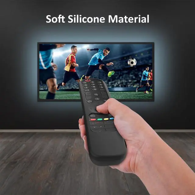 Alt view image 6 of 7 - MR21GC Remote Cover, Case Replacement for LG AN-MR21GA / AN-MR21GC Magic Remote Control 2021, Black Funda de Silicona Protectora with Lanyard