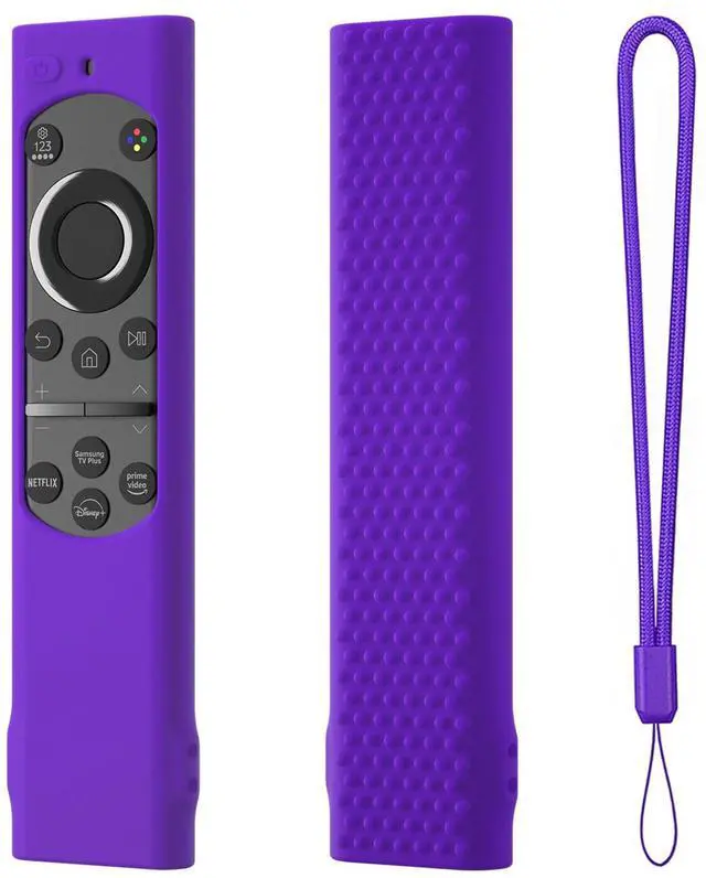 Main image of Silicone Case Cover for Samsung Smart TV Remote Control BN59-01388A Silicone Protective Sleeve for Samsung Samsung BN59-01388A Remote Cover with Lanyard (purple)
