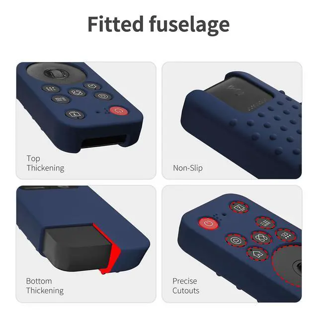 Alt view image 4 of 7 - Silicone Remote Control Case for LG MR25GA, Compatible with 2025 LG OLED Smart TVs C5, B5, G5, M5 Series, with Lanyard (Dark Blue)