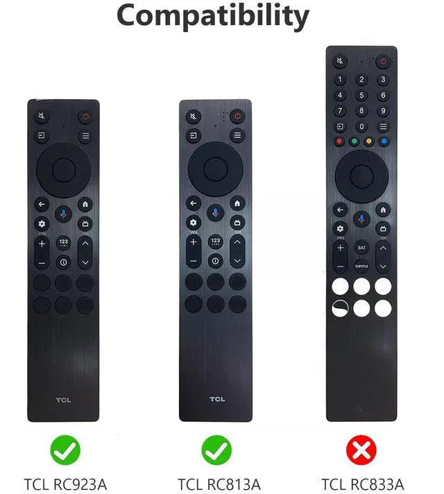 Alt view image 2 of 6 - Silicone Case Cover for TCL RC813A FMB1 / RC923A FMB1 Remote, Protective Sleeve for TCL 2025 QM6K QM7K TV Remote, Glow Green