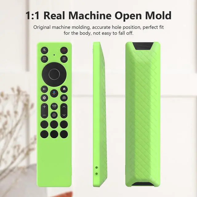 Alt view image 3 of 6 - Silicone Case Cover for TCL RC813A FMB1 / RC923A FMB1 Remote, Protective Sleeve for TCL 2025 QM6K QM7K TV Remote, Glow Green
