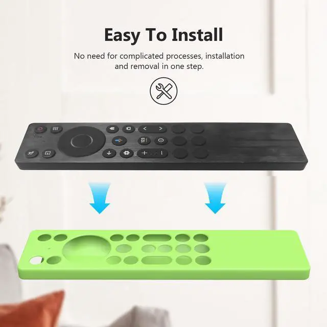 Alt view image 6 of 6 - Silicone Case Cover for TCL RC813A FMB1 / RC923A FMB1 Remote, Protective Sleeve for TCL 2025 QM6K QM7K TV Remote, Glow Green