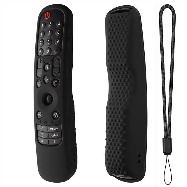 Main image of Silicone Cover for MR24GA/MR21GA/MR22GN/MR23GA Protective Case Compatible with LG Magic TV C2 C3 G3 OLED Remote Control Slicone Sleeve with Lanyard(Black)