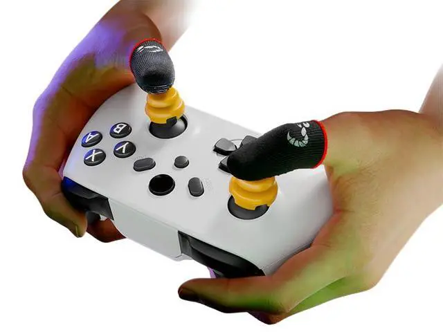 Alt view image 3 of 5 - MGC ClawSocks Stick Grips, Pack of 6, Performance Carbon Fiber Thumb Sleeves for Controller Gaming, Silicone Grip, Enhanced Aim, Control, Consistency and Comfort. Use with all Analog Stick Controllers