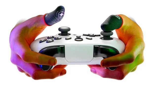 Alt view image 5 of 5 - MGC ClawSocks Stick Grips, Pack of 6, Performance Carbon Fiber Thumb Sleeves for Controller Gaming, Silicone Grip, Enhanced Aim, Control, Consistency and Comfort. Use with all Analog Stick Controllers