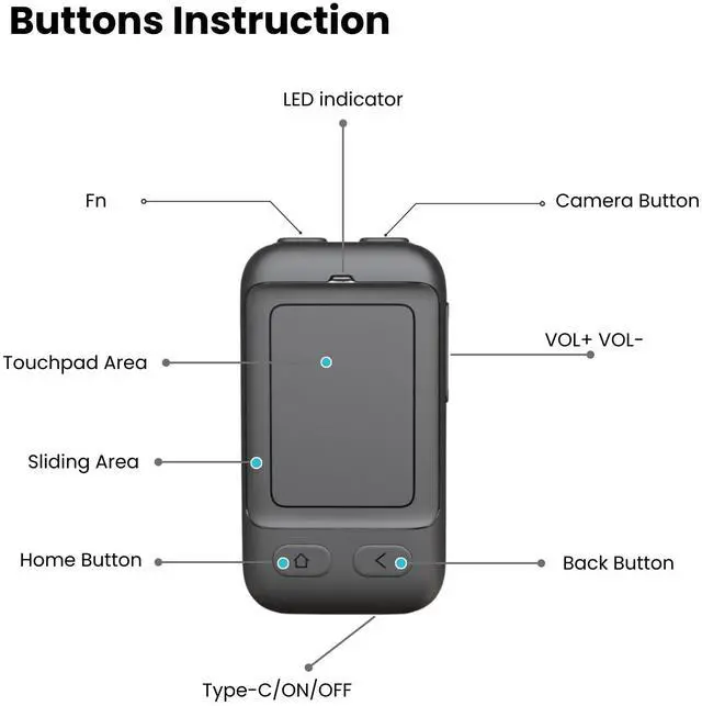 Alt view image 7 of 7 - CheerTok Air - TikTok Scrolling Remote Control, Page Turner for Ebook Kindle, Bluetooth Wireless Camera Video Recording Remote for iPhone, iPad, Android, Cell Phones, Smartphones and Tablets