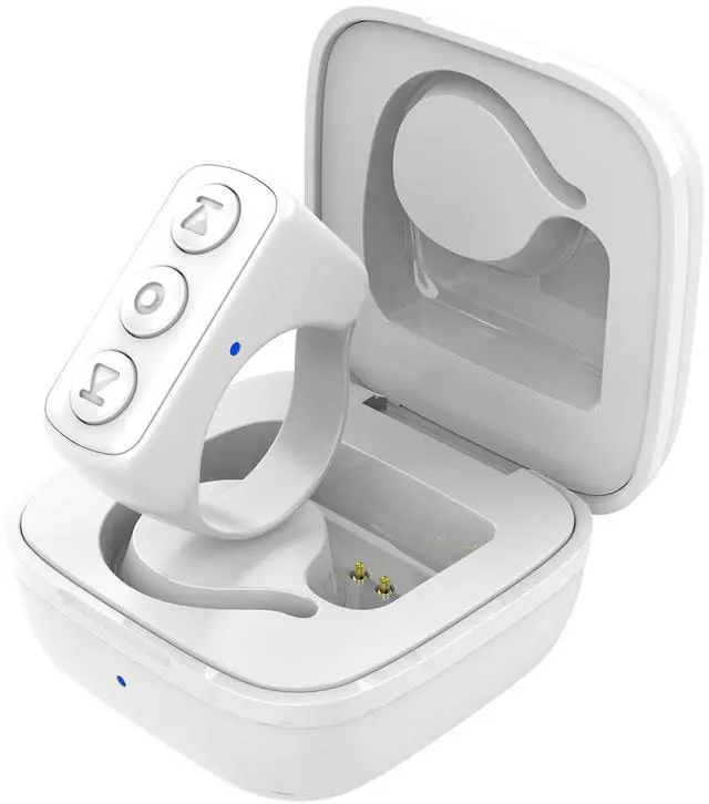 Main image of Tiktok Scrolling Ring for iPhone/Android,Bluetooth Page Turner for Kindle App,Remote Control for Camera/Video Recording/Music Player (White)