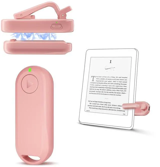 Main image of Remote Page Turner Page Turning & Camera Remote Shutter for Kobo, E-Readers, iPad & iPhone, Compatible with Kindle Paperwhite Wireless Control for Reading, Photos & Video