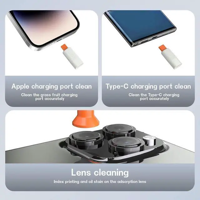 Alt view image 4 of 6 - Laptop Cleaner, All in 1 airpod Cleaner kit Keyboard Cleaner Set, Computer MacBook Earphone Camera Cleaning Kit, Tablet and Screen Dust Brush Tool for Computer, PC, TV Camera Lens Computer Vacuum