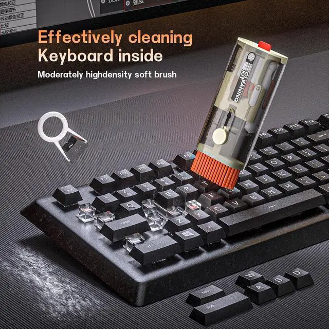 Alt view image 5 of 6 - Laptop Cleaner, All in 1 airpod Cleaner kit Keyboard Cleaner Set, Computer MacBook Earphone Camera Cleaning Kit, Tablet and Screen Dust Brush Tool for Computer, PC, TV Camera Lens Computer Vacuum