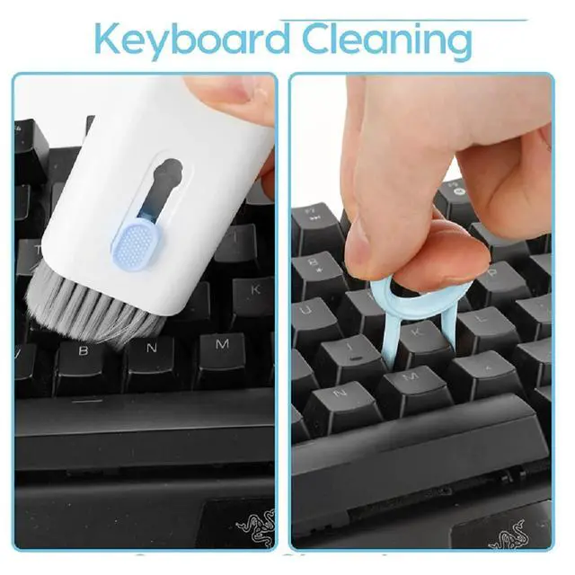 Alt view image 7 of 7 - 7-in-1 Keyboard Cleaner Earphones Cleaning Pen Keycap Puller Set Multifunctional Cleaning Kit For AirPods iPhone iMac MacBook