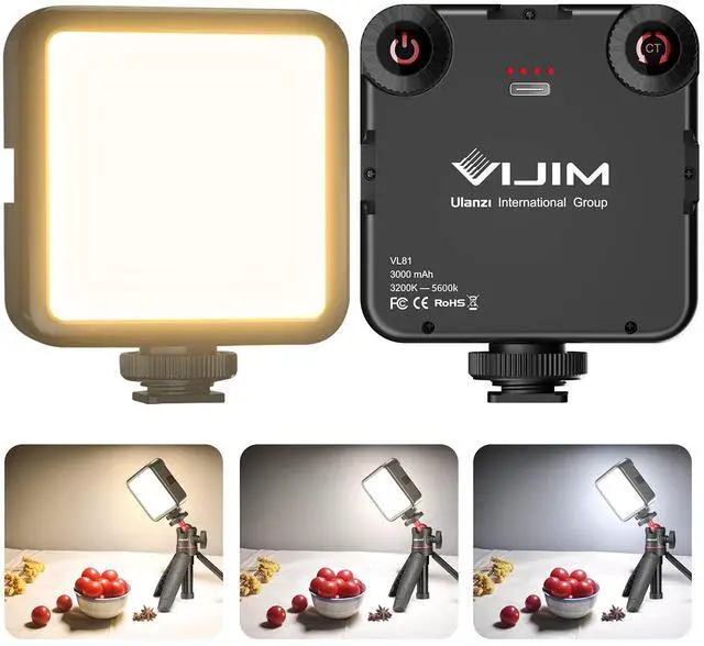 Main image of VL81 On Camera LED Video Light, 3 Cold Shoe Expandable Fill Light