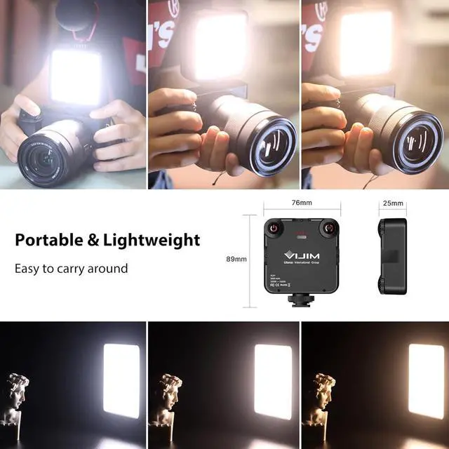 Alt view image 4 of 7 - VL81 On Camera LED Video Light, 3 Cold Shoe Expandable Fill Light