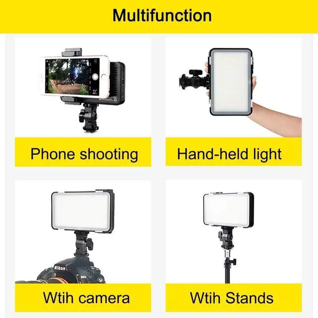 Alt view image 5 of 7 - LEDM150 LED Video Light, Camera Light for Pictures Video Recording with 150 LED Beads, CRI 95+ 5600K Photo Light for Outdoor Photography Live Streaming Zoom Calls