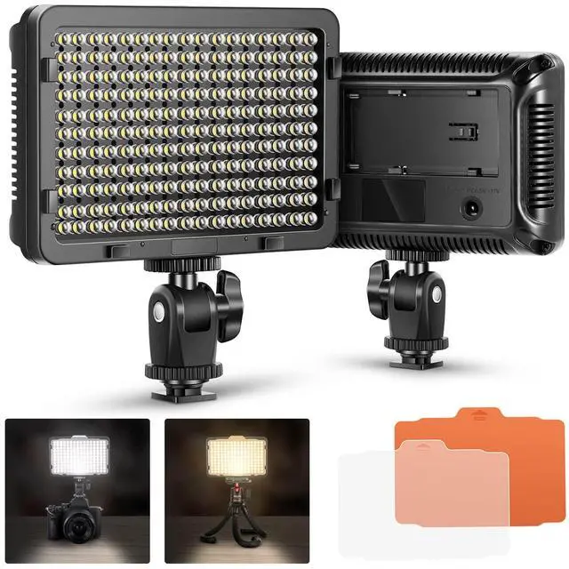 Main image of on Camera Video Light Photo Dimmable 176 LED Panel with 1/4" Thread for , Nikon, Sony and Other DSLR Cameras, 5600K (Battery Not Included)