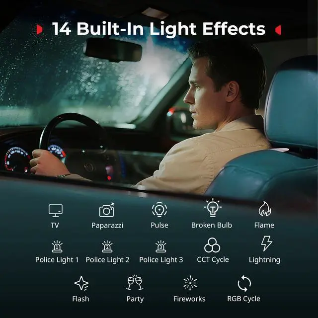 Alt view image 6 of 7 - RM 40C Mini LED RGB Video Light, 4800mAh Battery, LCD Display, Portable Camera Light for Tiktok Youtube Content Creators Photographer Gifts, 2500K-10000K CRI 96 TLCI 99, Magnetic Mount - 5359