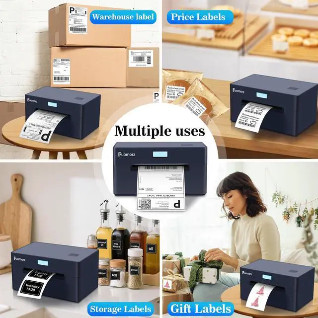 Alt view image 5 of 6 - Thermal Shipping Label Printer for Small Businesses4x6 Wireless Shipping Label PrinterBluetooth Label Maker Support Android,Mac,iPhone and Windows,Shopify,Etsy,USPS