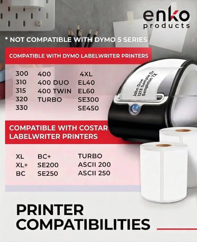 Alt view image 3 of 5 - 30252 24 Rolls | 8400 Address and Shipping Labels (1-1/8 x 3-1/2 in)