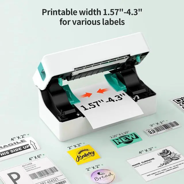 Alt view image 3 of 7 - Thermal Shipping Label Printer, Bluetooth Wireless 4x6 Sticker Label Maker for Package, Compatible with Windows, Mac, Android & iPhone