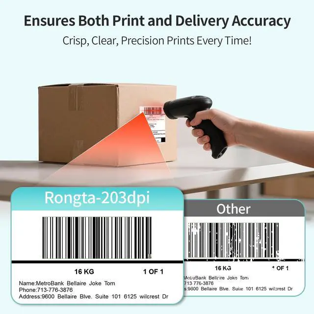 Alt view image 4 of 7 - Thermal Shipping Label Printer, Bluetooth Wireless 4x6 Sticker Label Maker for Package, Compatible with Windows, Mac, Android & iPhone