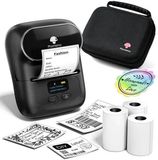 Main image of M110 Label Maker with 3 Tapes and Bag, Portable Thermal Printer