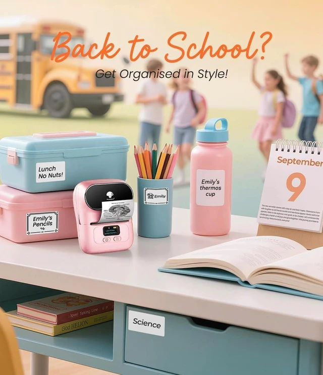 Alt view image 3 of 7 - Label Printer M110- Small Address Label Maker-Baby Pink