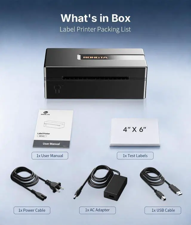 Alt view image 7 of 7 - Bluetooth Thermal Shipping Label Printer: 4x6 Wireless Label Maker for Small Business - Compatible with Windows, Mac, iPhone& Android