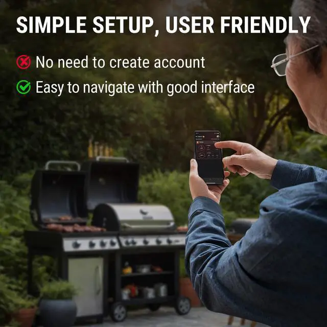 Alt view image 6 of 7 - TempSync 650 ft Bluetooth Meat Thermometer with 2 Probes for Grill