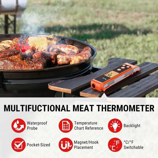 Alt view image 6 of 7 - TempScan 2-in-1 Infrared Thermometer Gun with Meat Probe