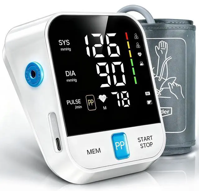Main image of Blood Pressure Monitor Home Use,Auto Upper Arm BP Machine,2Users 240Records