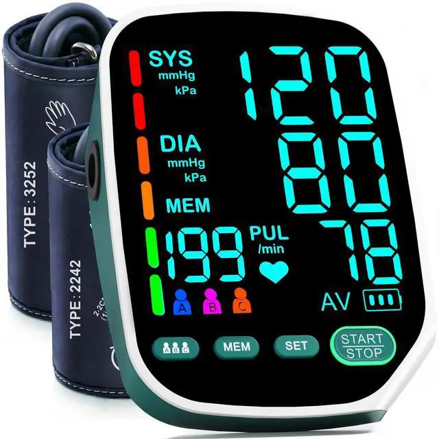Main image of Accurate Upper Arm Blood Pressure Monitor, Dual Cuffs, 3 Users X199 Memory