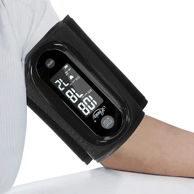 Alt view image 6 of 7 - Blood Pressure Monitor Upper Arm with One Piece Design, Digital BP Machine for Home Use with Cuff Size 9-14 Inch, Portable Meter, Built-in Battery