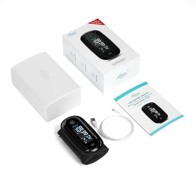 Alt view image 7 of 7 - Blood Pressure Monitor Upper Arm with One Piece Design, Digital BP Machine for Home Use with Cuff Size 9-14 Inch, Portable Meter, Built-in Battery