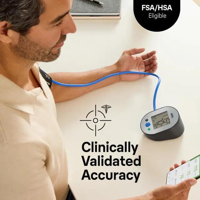 Alt view image 2 of 6 - ExactFit 2 Connect Upper Arm Blood Pressure Monitor with Bluetooth
