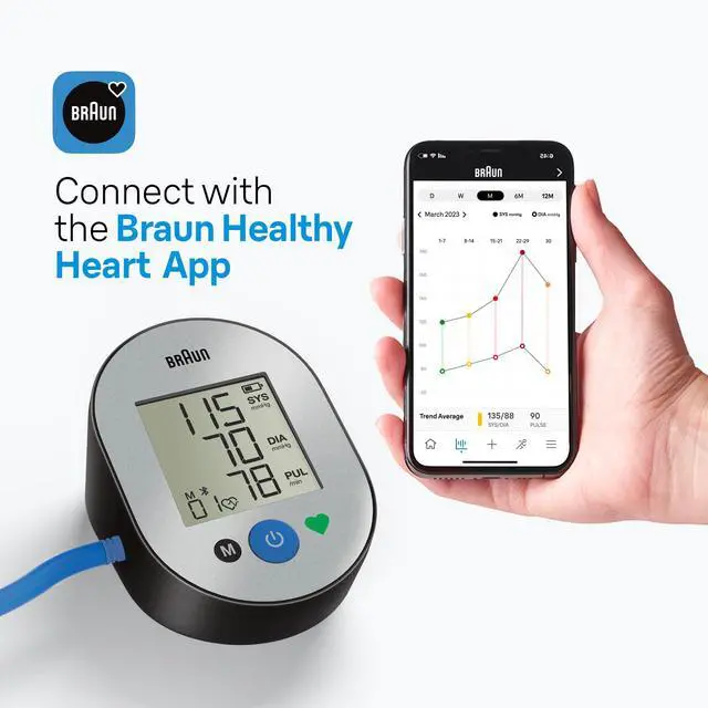 Alt view image 3 of 6 - ExactFit 2 Connect Upper Arm Blood Pressure Monitor with Bluetooth