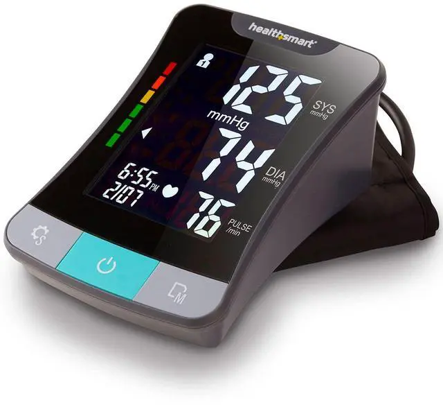 Main image of Digital Premium Blood Pressure Monitor with Automatic Upper Arm Cuff that Displays Blood Pressure, Pulse Rate and Irregular Heartbeat, Stores up to 120 Readings for 2 Users