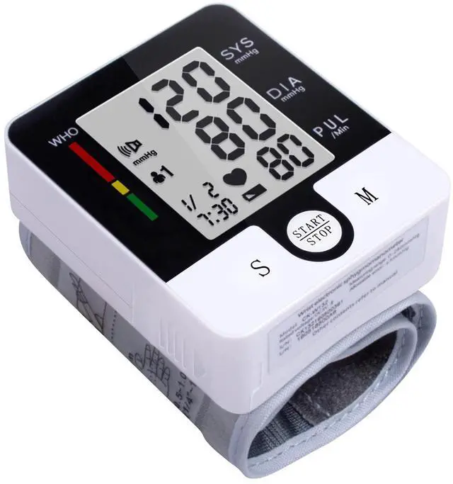 Main image of Wrist Blood Pressure Monitor for Home Use, Automatic Talking Wrist Blood Pressure Cuff, Adjustable BP Cuff for Adult Digital Large LCD Display with Battery and Carrying Case