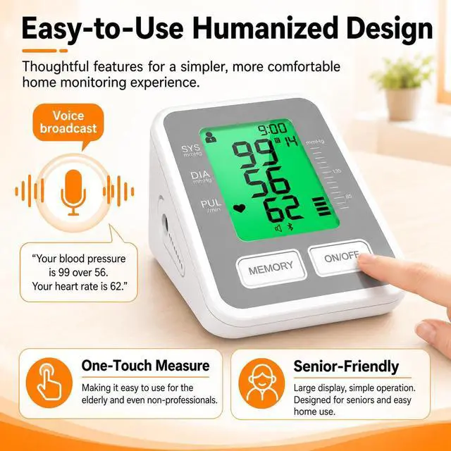 Alt view image 3 of 7 - Blood Pressure Monitors for Home Use, Upper Arm BP Machines FDA-Cleared