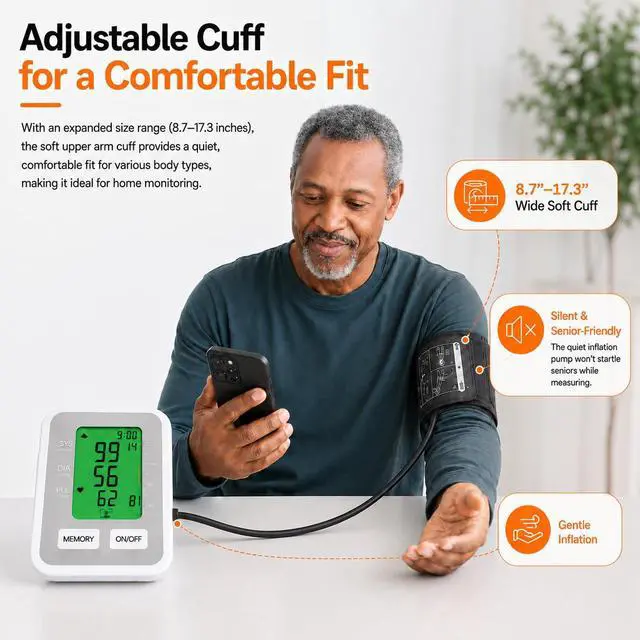 Alt view image 6 of 7 - Blood Pressure Monitors for Home Use, Upper Arm BP Machines FDA-Cleared