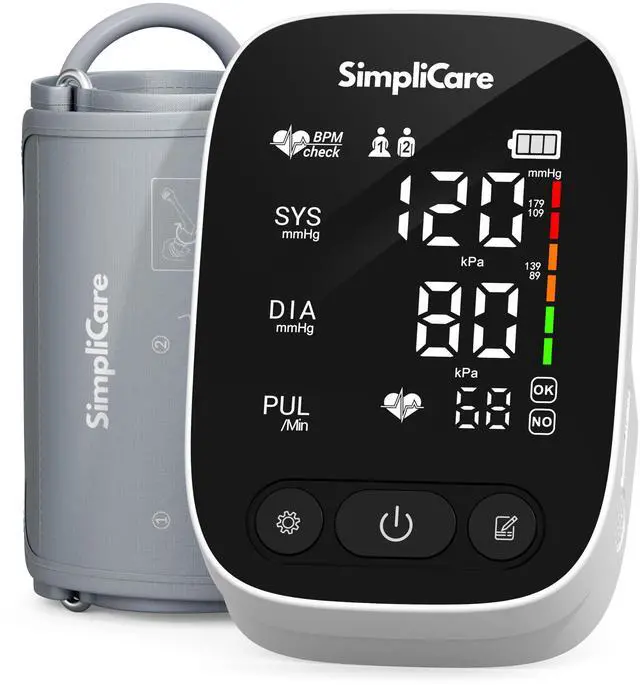 Main image of Blood Pressure Monitor for Home Use, FDA 510(k) Cleared Class II Blood Pressure Monitor, Blood Pressure Machine with Blood Pressure Cuff XL 9-17in, Large 5.2" LED Display, 2-User (AES-U382)