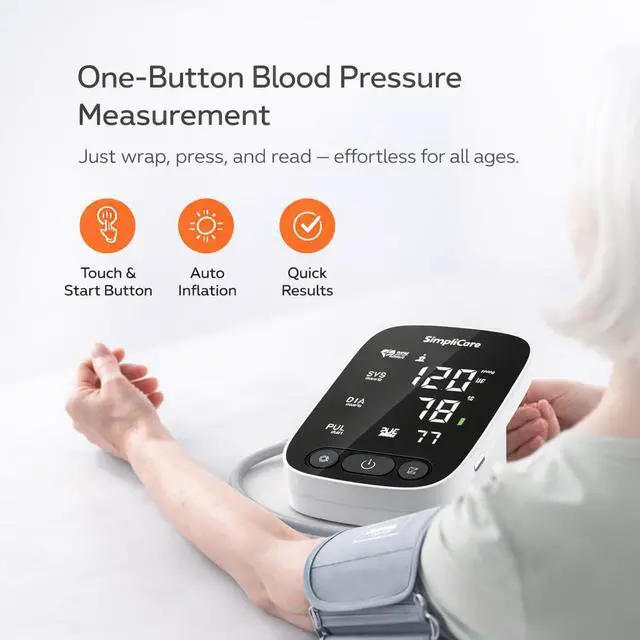 Alt view image 7 of 7 - Blood Pressure Monitor for Home Use, FDA 510(k) Cleared Class II Blood Pressure Monitor, Blood Pressure Machine with Blood Pressure Cuff XL 9-17in, Large 5.2" LED Display, 2-User (AES-U382)