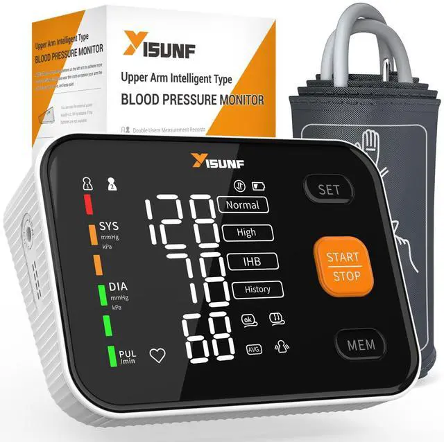 Main image of Arm Blood Pressure Monitor, Automatic Digital Blood Pressure Machine for Home Use with Dual User Memory, Adjustable BP Cuff, Unlimited Free Measurement