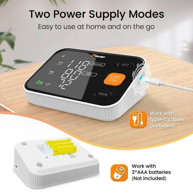 Alt view image 6 of 7 - Arm Blood Pressure Monitor, Automatic Digital Blood Pressure Machine for Home Use with Dual User Memory, Adjustable BP Cuff, Unlimited Free Measurement