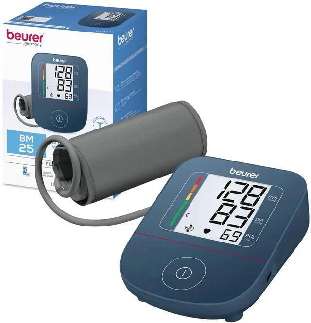 Main image of BM25 Upper Arm Blood Pressure Monitor for Home Use, Fully Automatic, Arrhythmia Detection, Cuff Fit Control, Color Risk Indicator, App Tracking, Battery or USB-C Power