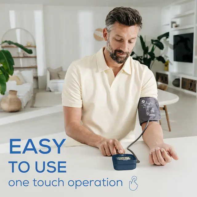 Alt view image 3 of 7 - BM25 Upper Arm Blood Pressure Monitor for Home Use, Fully Automatic, Arrhythmia Detection, Cuff Fit Control, Color Risk Indicator, App Tracking, Battery or USB-C Power