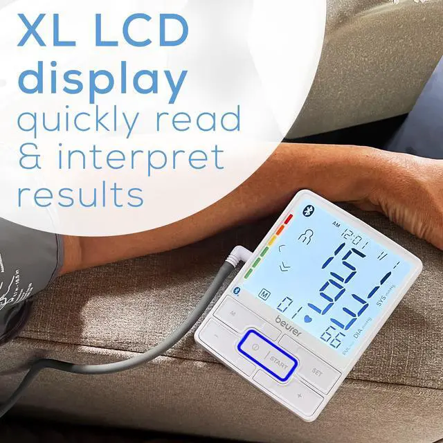Alt view image 4 of 7 - BM69W Upper Arm Blood Pressure Monitor with Bluetooth, Cuff Position Indicator, and Inflation Tech for Comfortable Readings, Portable Storage Case Included, 200 Memory Sets